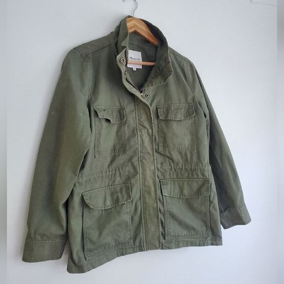 Madewell olive green surplus fatigue cargo jacket lightweight size small - Picture 2 of 13